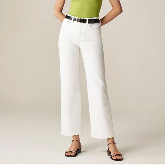 J. Crew Women's Slim-wide jean White Denim Size 30 Petite - Picture 2 of 6